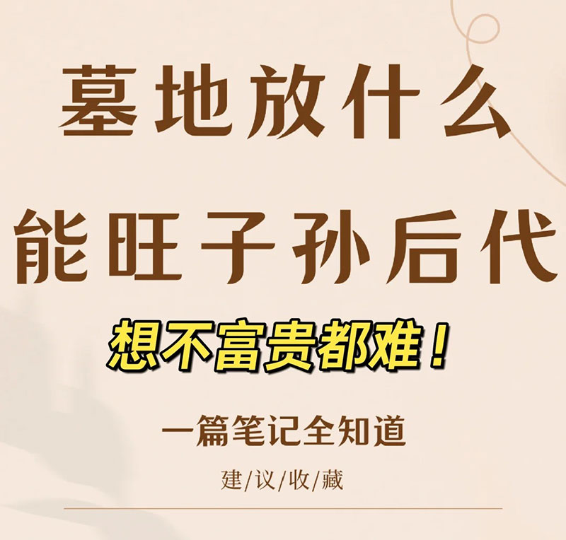 墓地放这几物想不富贵都难