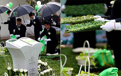 骨灰盒落葬的具体仪式