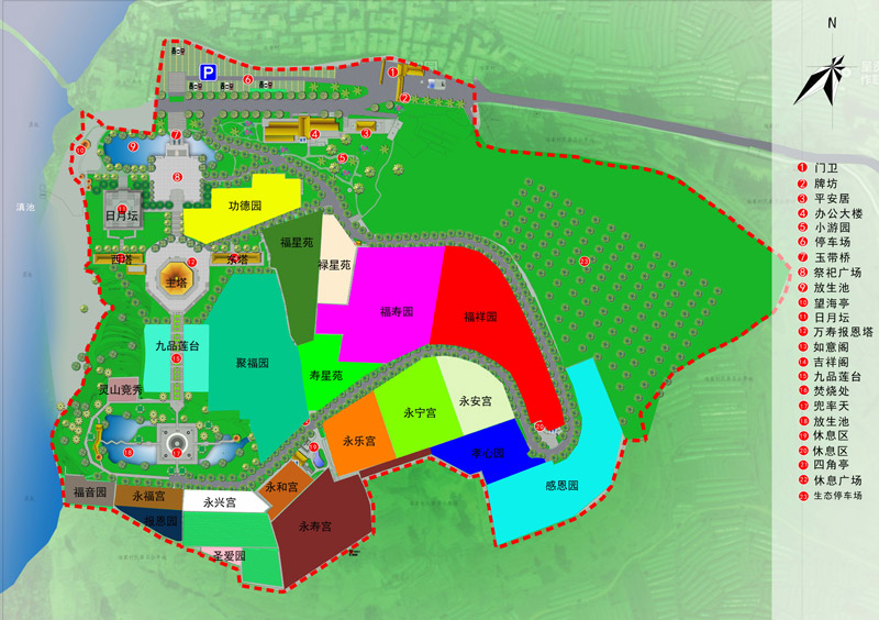 昆明祥和陵园平面图
