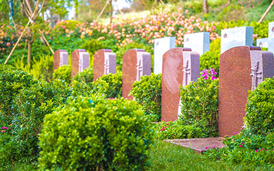 昆明抚仙湖人文纪念园公墓墓碑环境实景