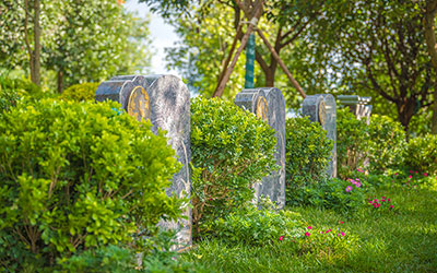 昆明抚仙湖人文纪念园墓碑材质展示